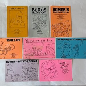 THE SIMPSON'S 8 mailer postcards 8.5"x5.5"- 1991-1995
